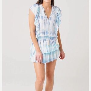 Blue Tie-Dye Swim Coverup